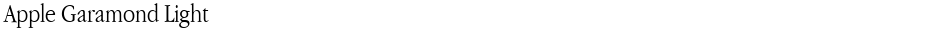 Apple Garamond LightDemo