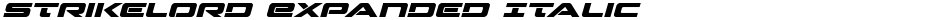 Strikelord Expanded ItalicDemo