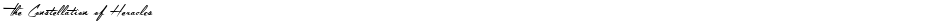The Constellation of HeraclesDemo
