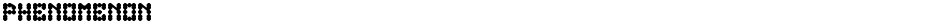 PHENOMENONDemo