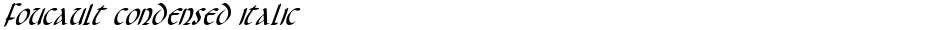 Foucault Condensed ItalicDemo