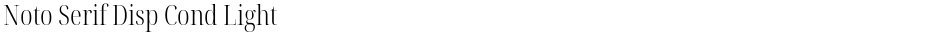 Noto Serif Disp Cond LightDemo