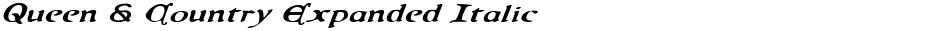 Queen & Country Expanded ItalicDemo