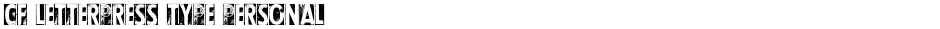CF Letterpress Type PERSONALDemo