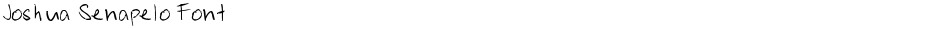 Joshua Senapelo FontDemo