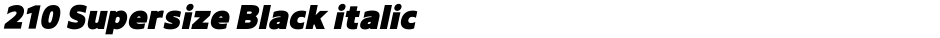 210 Supersize Black italicDemo