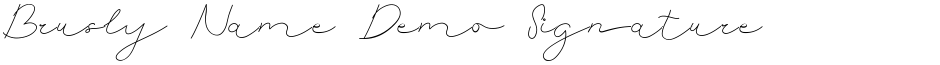 Brusly Name Demo SignatureDemo