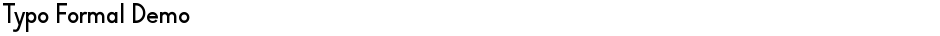Typo Formal DemoDemo