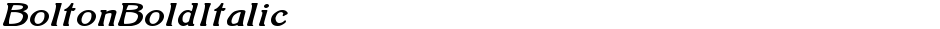 BoltonBoldItalicDemo