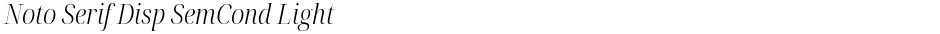 Noto Serif Disp SemCond LightDemo