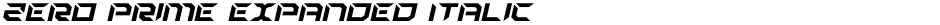 Zero Prime Expanded ItalicDemo