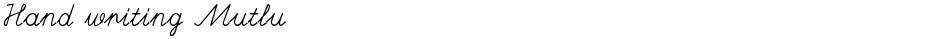 Hand writing MutluDemo
