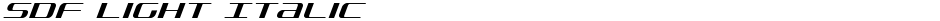 SDF Light ItalicDemo