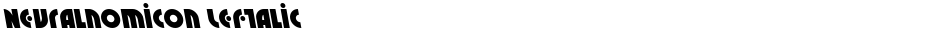 Neuralnomicon LeftalicDemo
