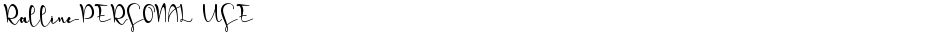 Ralline-PERSONAL USEDemo