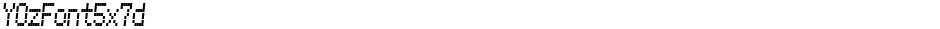 YOzFont5x7dDemo
