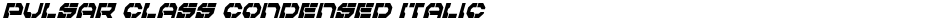 Pulsar Class Condensed ItalicDemo