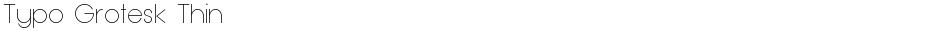 Typo Grotesk ThinDemo
