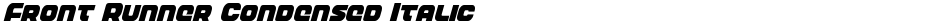Front Runner Condensed ItalicDemo
