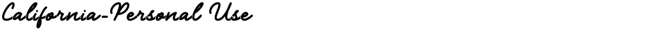 California-Personal UseDemo