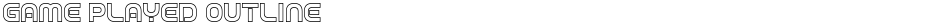 Game Played OutlineDemo