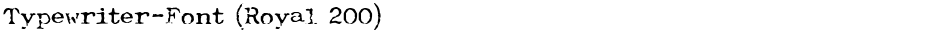 Typewriter-Font (Royal 200)Demo