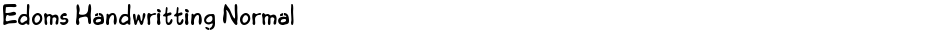 Edoms Handwritting NormalDemo