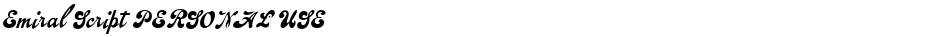 Emiral Script PERSONAL USEDemo