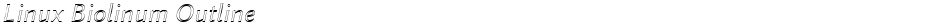 Linux Biolinum OutlineDemo