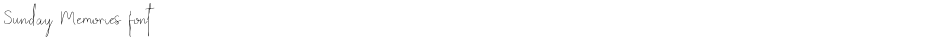 Sunday Memories fontDemo