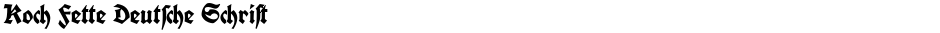 Koch Fette Deutsche SchriftDemo