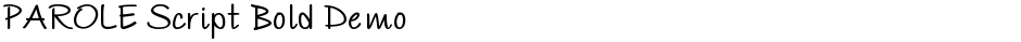 PAROLE Script Bold DemoDemo