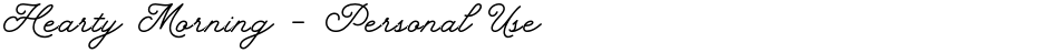 Hearty Morning - Personal UseDemo