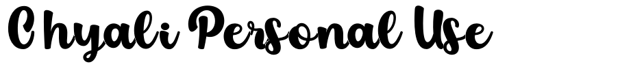 Chyali Personal UseDemo