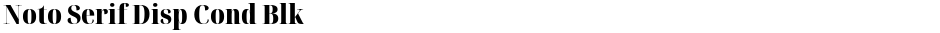 Noto Serif Disp Cond BlkDemo