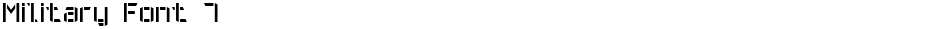 Military Font 7Demo