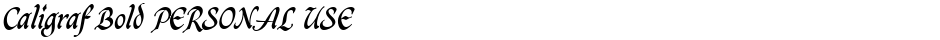 Caligraf Bold PERSONAL USEDemo