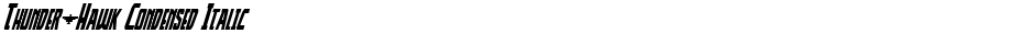 Thunder-Hawk Condensed ItalicDemo