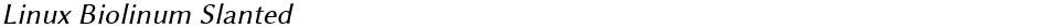 Linux Biolinum SlantedDemo