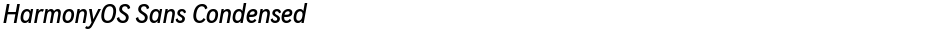 HarmonyOS Sans CondensedDemo