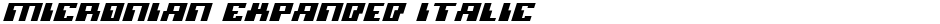Micronian Expanded ItalicDemo