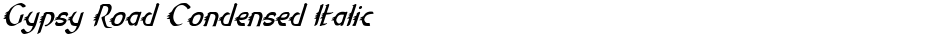 Gypsy Road Condensed ItalicDemo