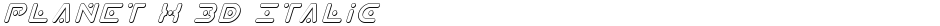 Planet X 3D ItalicDemo