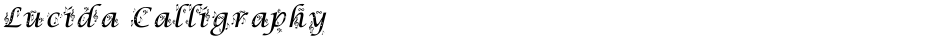 Lucida CalligraphyDemo
