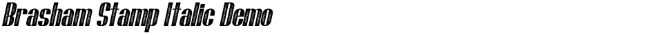 Brasham Stamp Italic DemoDemo