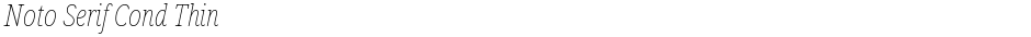 Noto Serif Cond ThinDemo