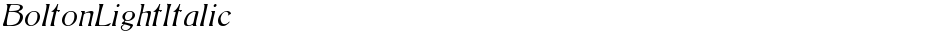 BoltonLightItalicDemo