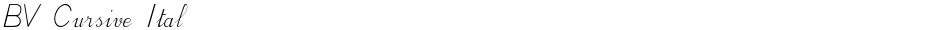 BV Cursive ItalDemo