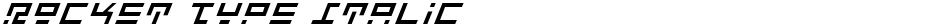 Rocket Type ItalicDemo