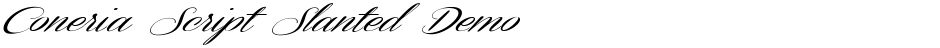 Coneria Script Slanted DemoDemo